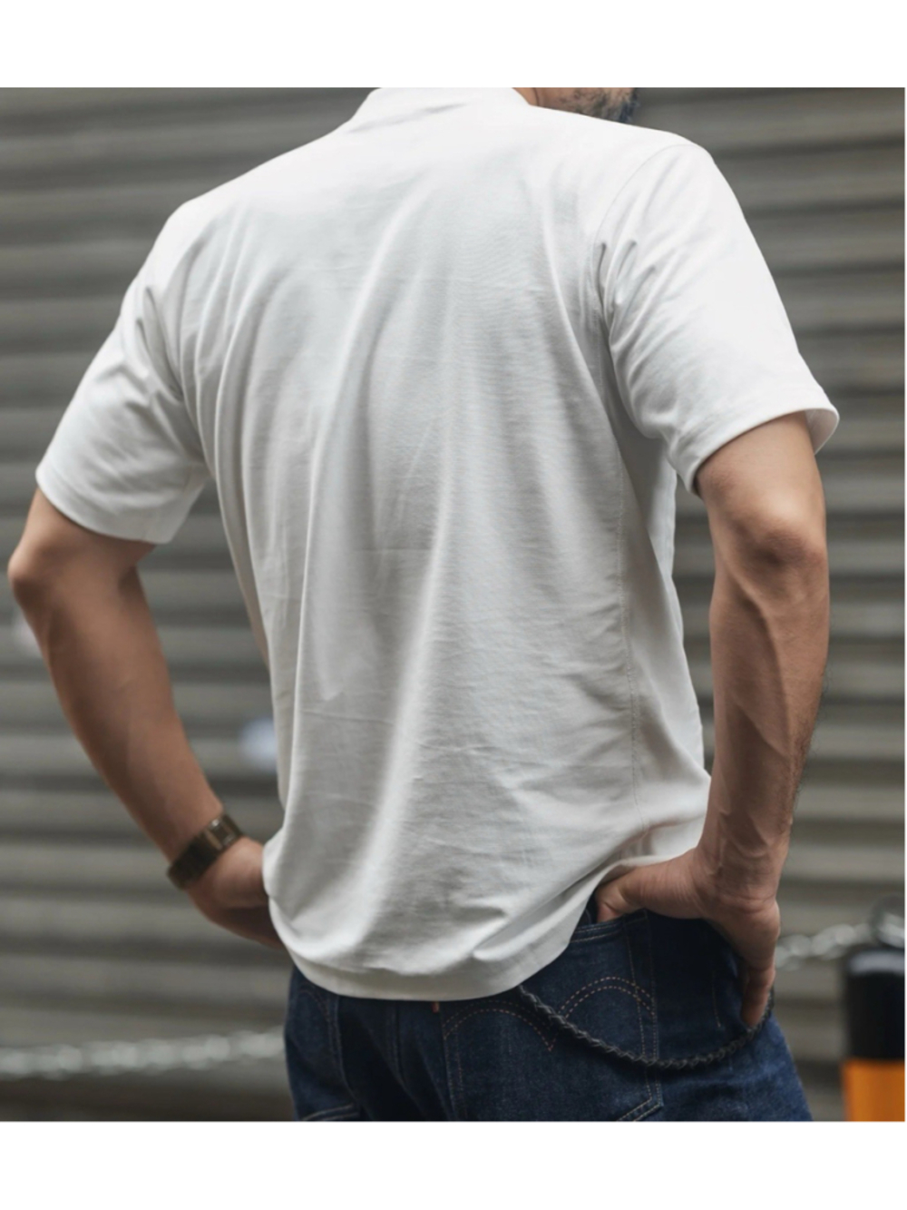 🇺🇸SHIP BRONSON 10.6 oz Reverse Weave 100% Cotton T-Shirt White S - Picture 2 of 8